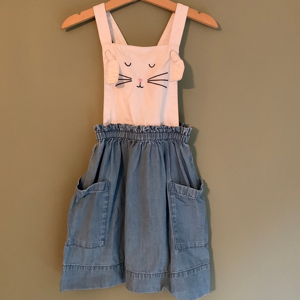 Hanna Andersson bunny dress and tights - size 110 - 5T (tights 110/120 size 5-7)